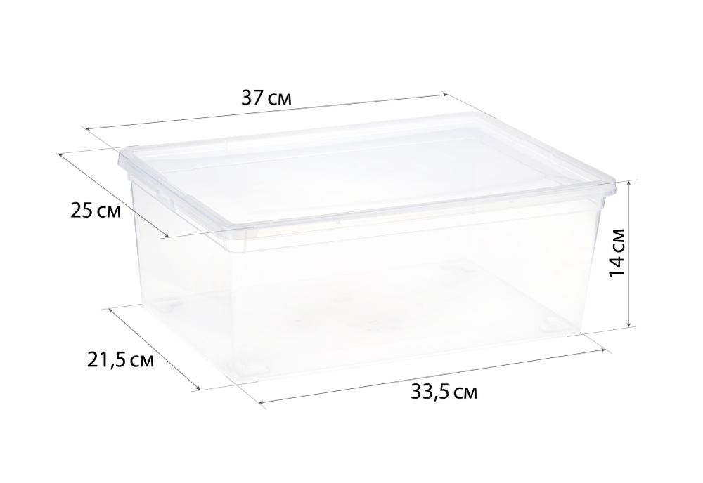 Ящик прозрачный 10л 370х250х140мм М2352