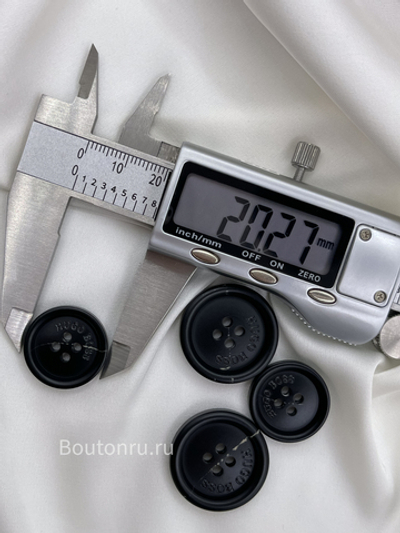 Пуговицы на прокол ХугоБ. (ХБ) черные с белой прожилкой