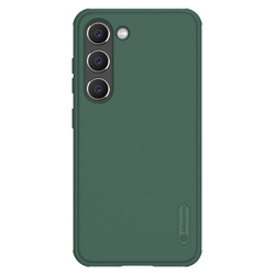 Чехол двухкомпонентный зеленого цвета от Nillkin для Samsung Galaxy S23, серия Super Frosted Shield Pro