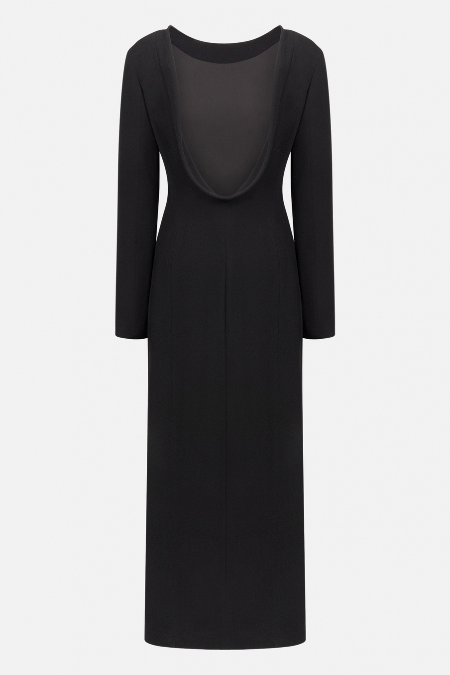 Платье в пол с вырезом на спине