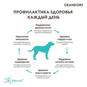 Уценка! Срок 20.08.26/ Сухой корм Grandorf DOG Lamb&Turkey Maxi для взрослых собак крупных пород, ягнёнок с индейкой