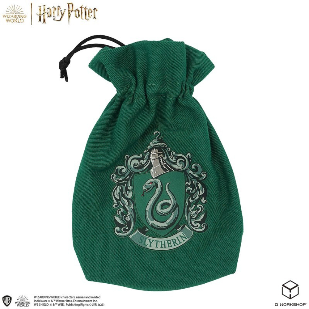 Набор кубиков с мешочком для хранения Harry Potter. Slytherin Dice&Pouch