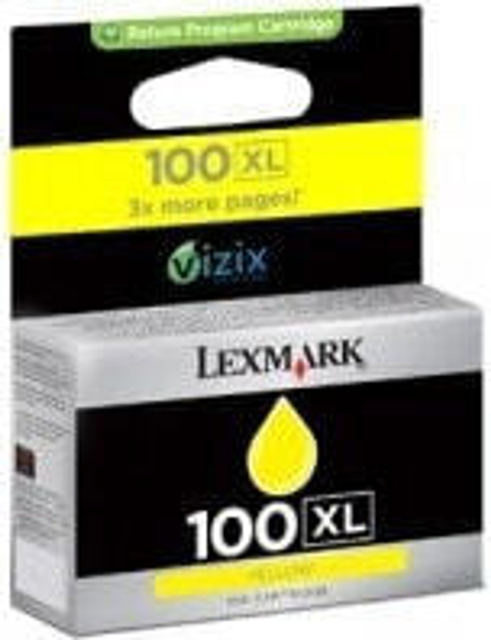 Lexmark 100XL струйный картридж 1 шт Подлинный Желтый 14N1071BL