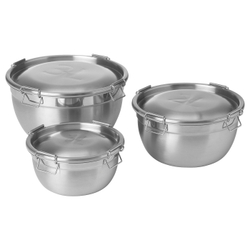 IKEA CIKLID  (ИКЕА СИКЛИД)  -  Миска с крышкой, набор из 3 штук.