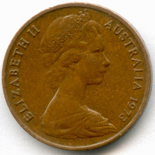 1 цент 1973 год. Австралия (Елизавета II). Карликовый летучий кускус. Бронза, диаметр 17.5 мм. XF
