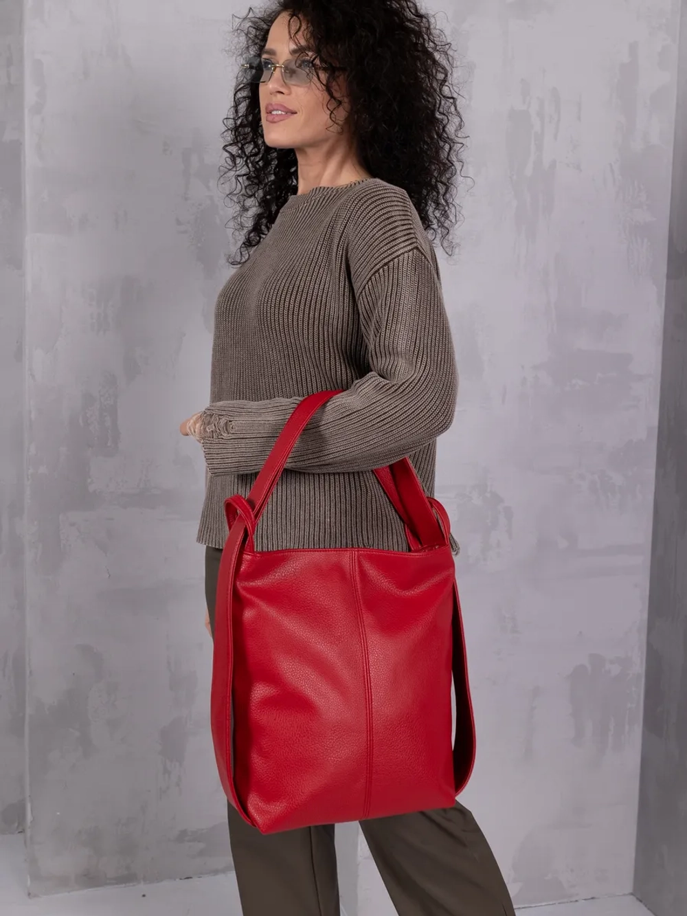 Сумка рюкзак через плечо большая трансформер