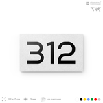 Номер на дверь 312, табличка на дверь для офиса, квартиры, кабинета, аудитории, склада, белая 120х70 мм, Айдентика Технолоджи