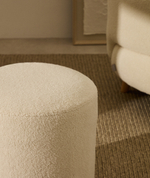 Kaeli Пуф для ног со съемным чехлом из ткани букле цвета экрю