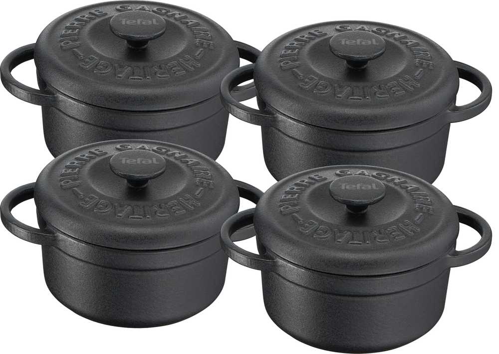 Набор Tefal Heritage 4 мини-кастрюли 10 см E223S404
