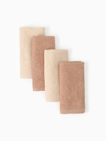 Салфетки махровые «Этель» Believe in magic, 4 шт., 30×30 см, хлопок 100%, бежевые/чёрные