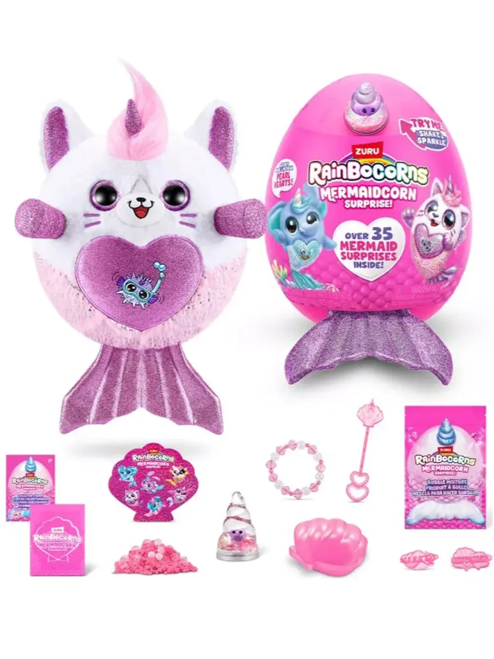 Мягкая игрушка сюрприз яйцо Rainbocorns Mermaidcorn Surprise