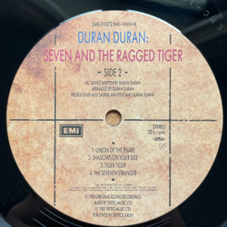 Винтажная виниловая пластинка LP Duran Duran Seven And The Ragged Tiger (Япония 1983) (Оби)