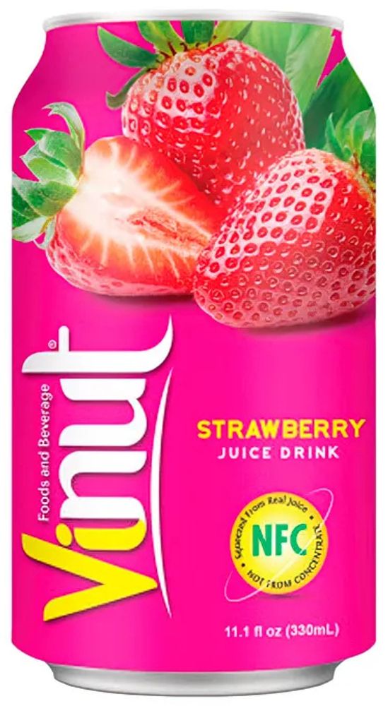 Сокосодержащий Напиток Винут Клубника / Vinut Strawberry Juice Drink 0.33 - банка