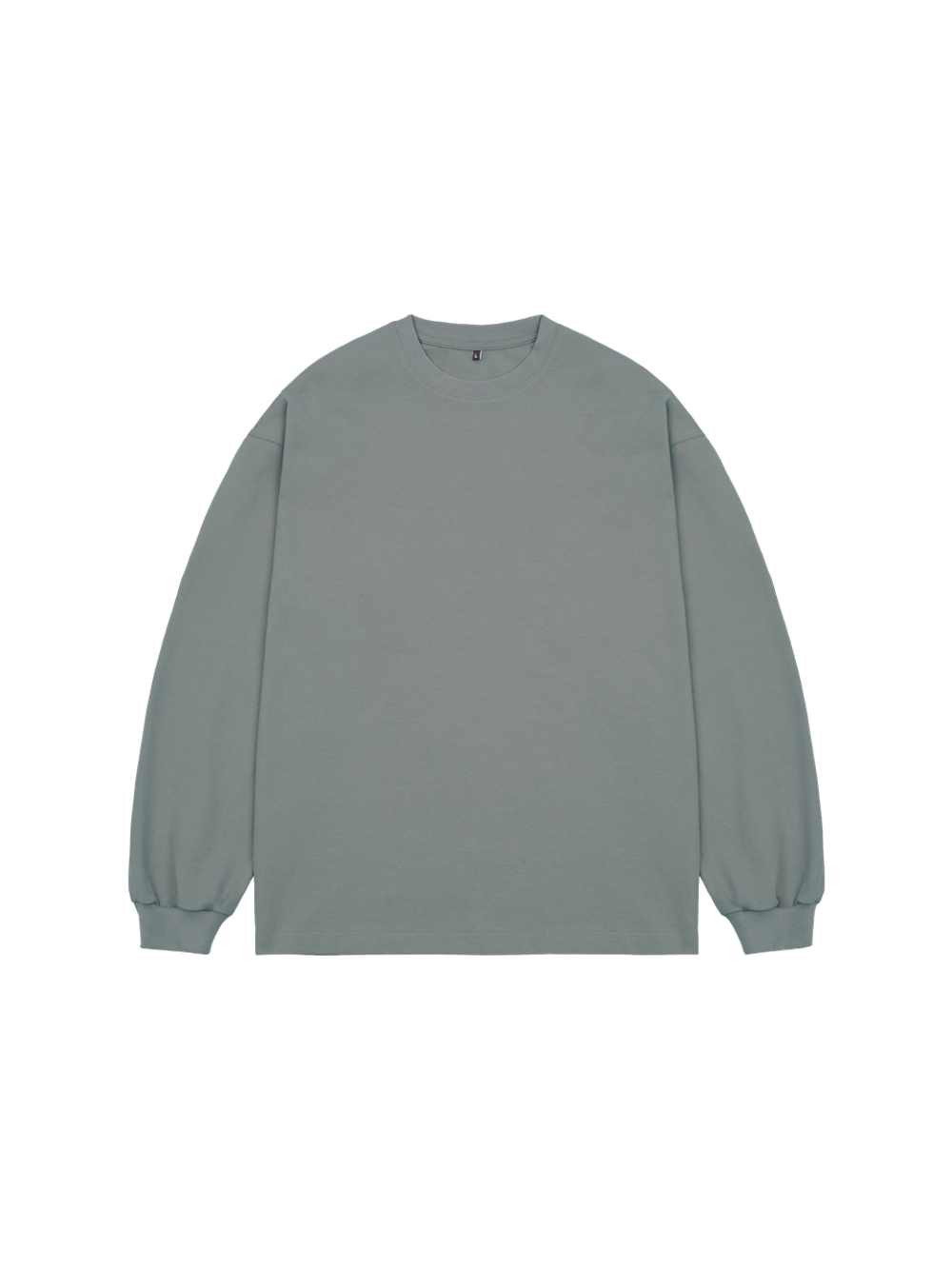 Лонгслив оверсайз (серо-зеленый) 230 г
