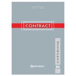 Тетрадь А4, 96 л., BRAUBERG скоба, клетка, обложка картон, "CONTRACT", 400521