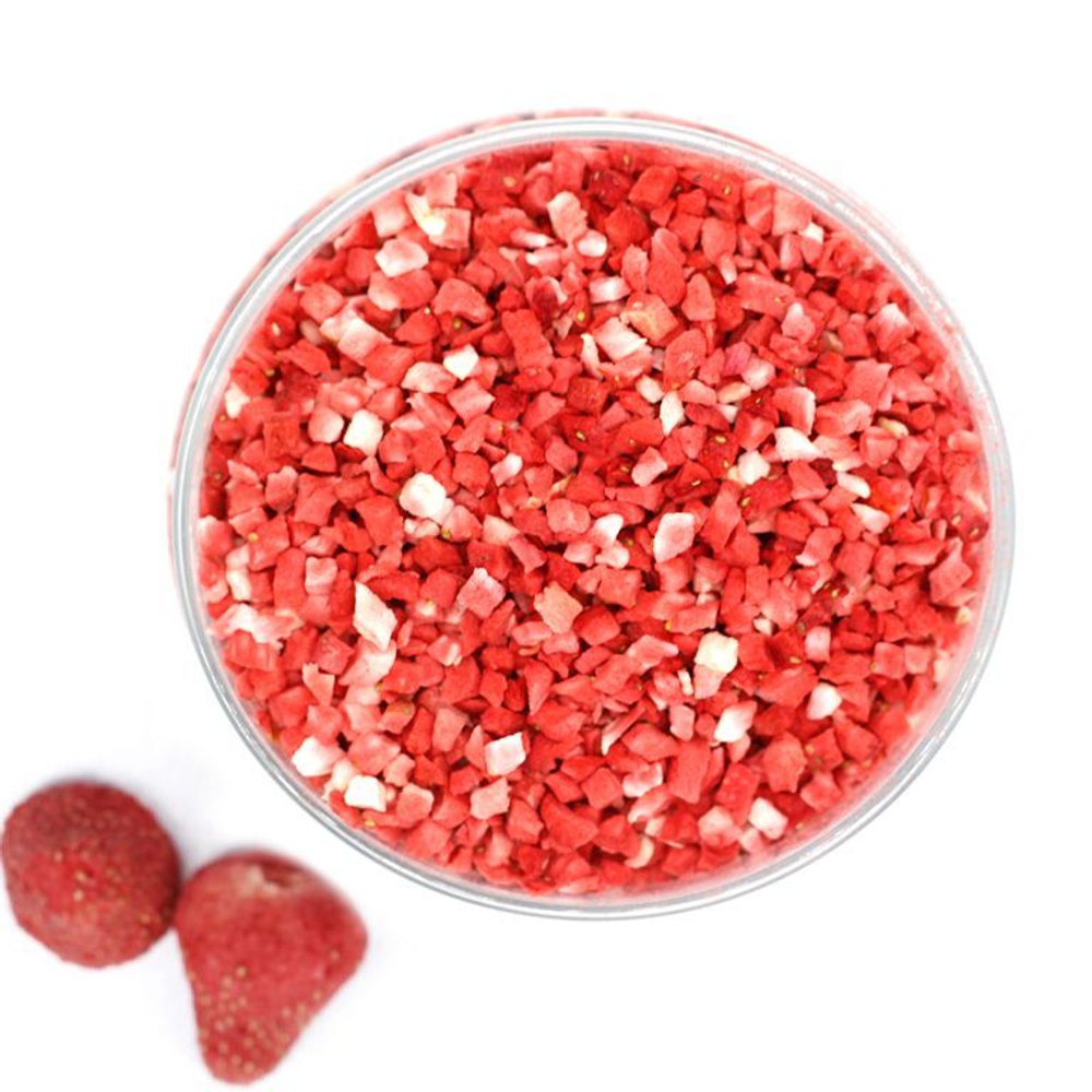 Клубника сублимированной сушки, кусочки 3-5 мм, 1 кг.