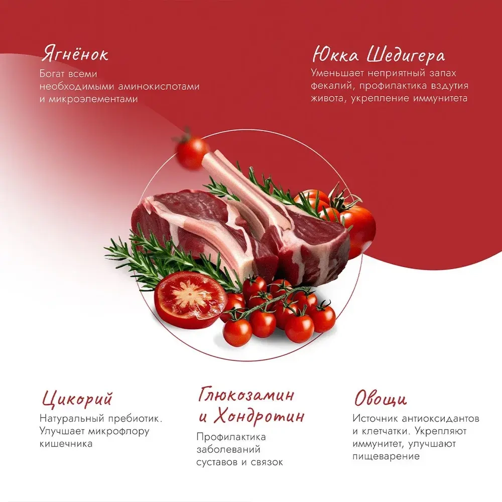 Сухой корм для собак крупных и средних пород Best Dinner Adult Medium/Maxi 15кг ягненок с томатами