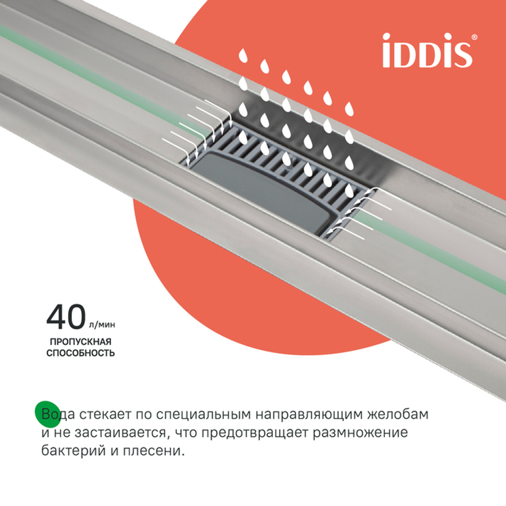 Душевой трап Iddis 600 мм