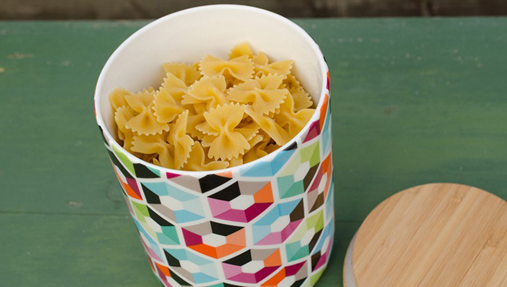 Банка фарфоровая с деревянной крышкой remember, hexagon, 1,25 мл