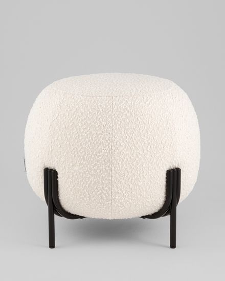 Пуф Флик new  ткань букле молочный