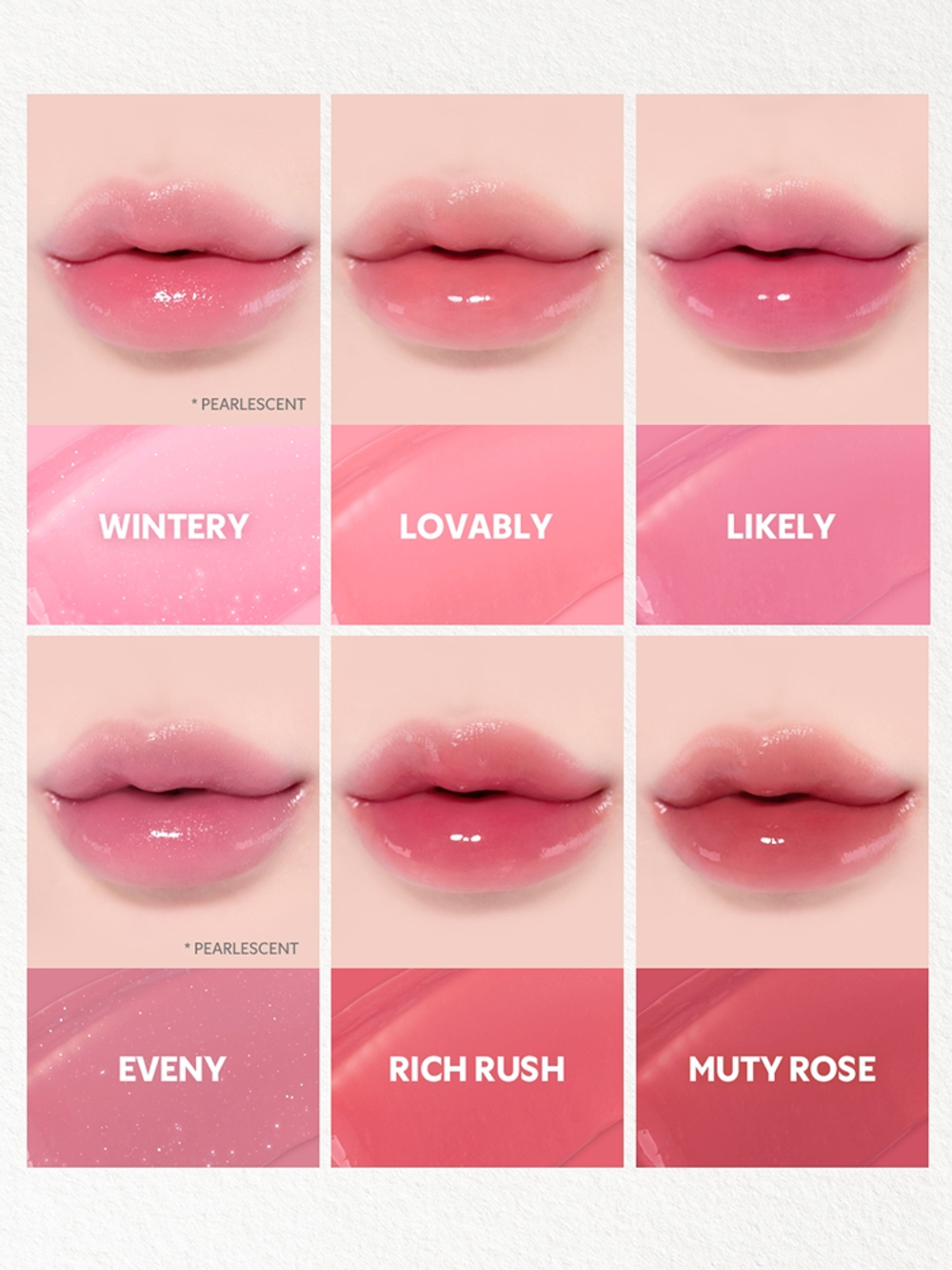 TIRTIR Waterism Glow Tint - Длительный блеск для губ с увлажняющим действием оттенок 01 Mauve Rose (Waterism Original), 4 g