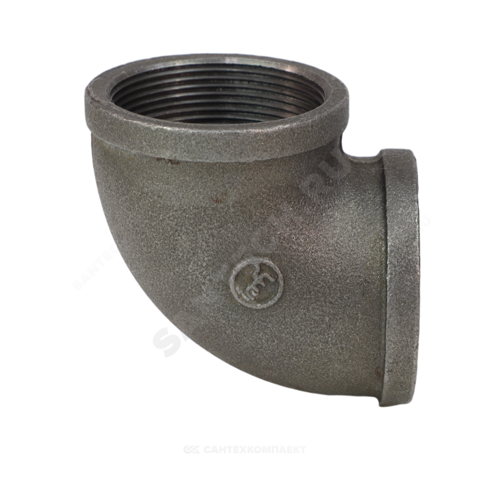 Угольник проходной чугун Ду 65 (2 1/2") ВР/ВР Fittex PLUS