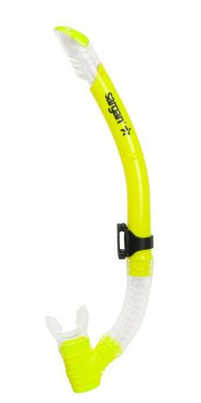 Набор маска+трубка Sargan Барракуда прозрачный/желтый