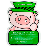 Успокаивающая тканевая маска для лица с Центеллой Азиатской Eunyul Collagen Piggy Mask Pack with Cica 5шт