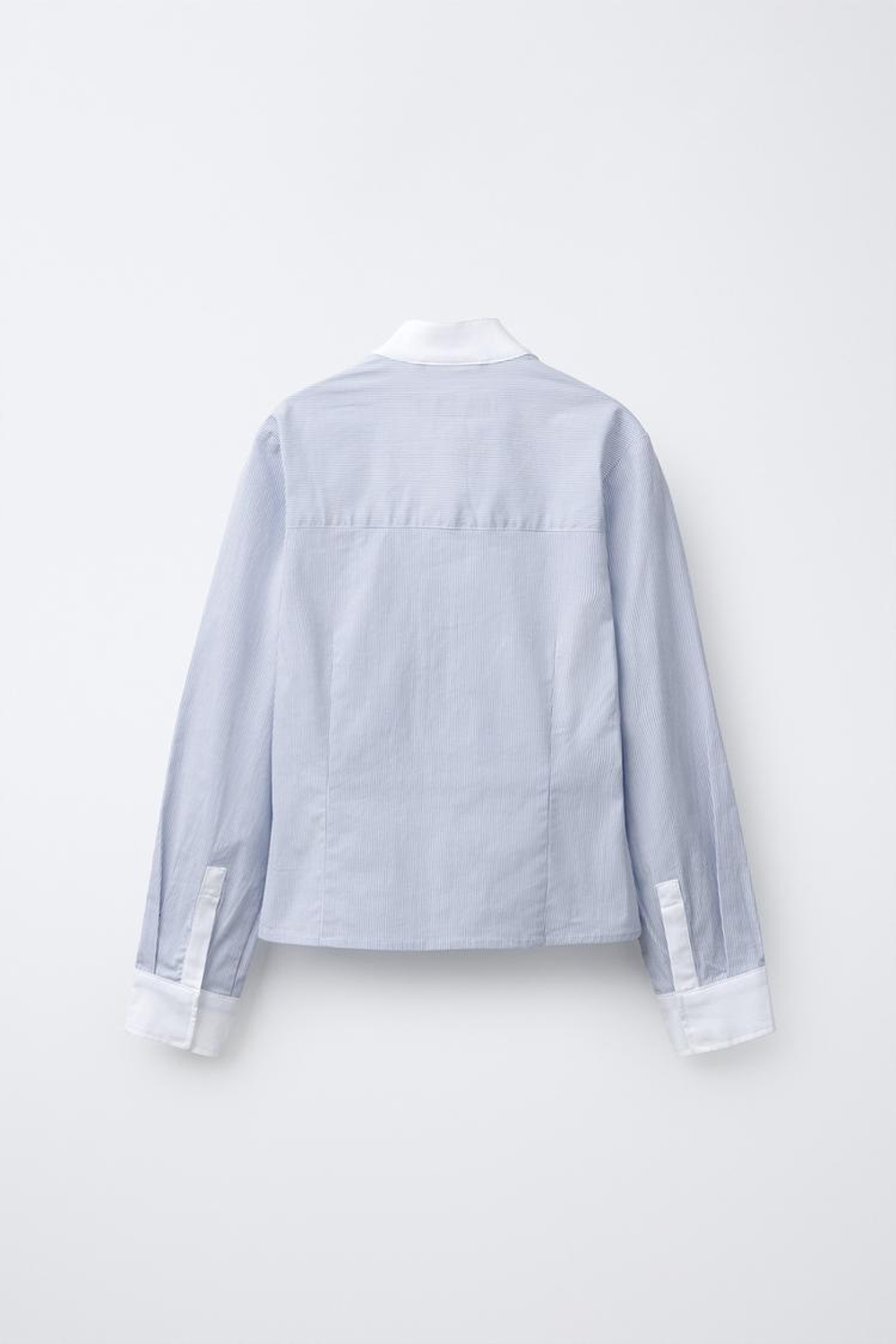 ZARA РУБАШКА В ПОЛОСКУ ДЛЯ ВЕРХОВОЙ ЕЗДЫ, СИНИЙ/БЕЛЫЙ