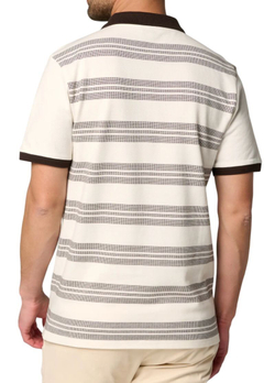 Мужское теннисное поло Roland Garros Heritage Tristan Shirt - экрю/шоколадный