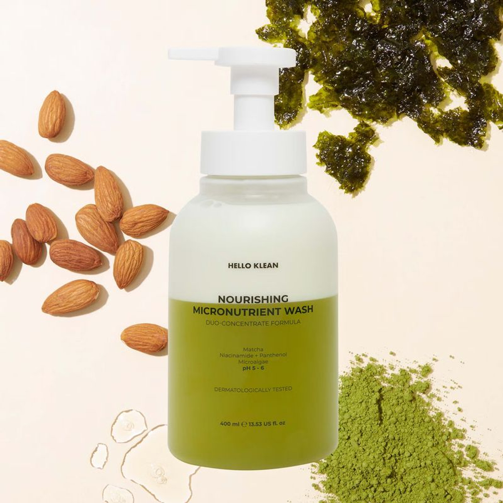 HELLO KLEAN Гель-пенка для душа Nourishing Micronutrient Wash 400