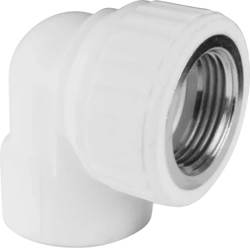 Угольник PP-R комбинированный белый ВР Дн 20х3/4" VALFEX 10125120