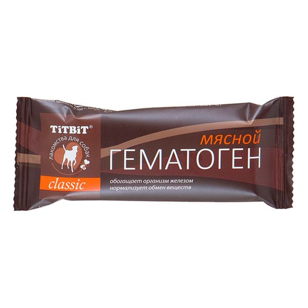 Лакомство TiTBiT Гематоген мясной для собак classic