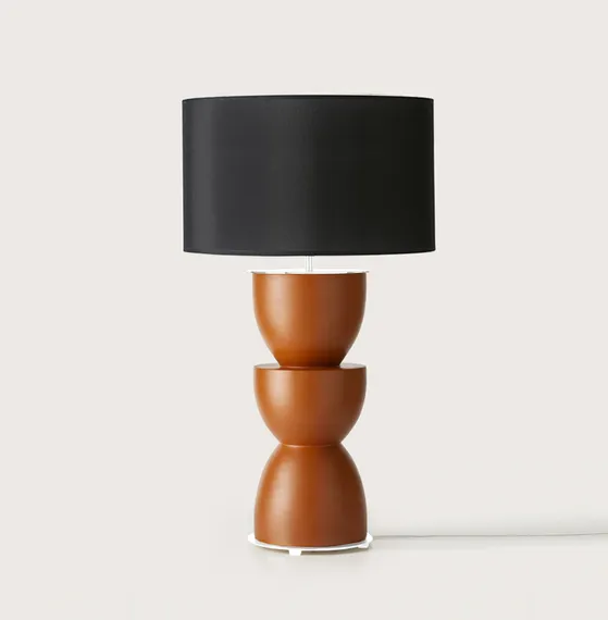 Настольная лама Metric белый металл, черный абажур 801021/41