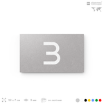 Табличка с номером 3 на дверь квартиры, для офиса, кабинета, аудитории, склада, серая 120х70 мм, Айдентика Технолоджи