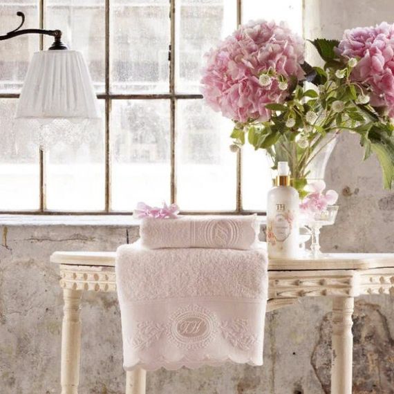 Набор полотенец ANTOINETTE розовый 2 пр. TIVOLYO HOME