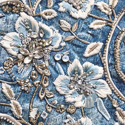 Деним и вышивка