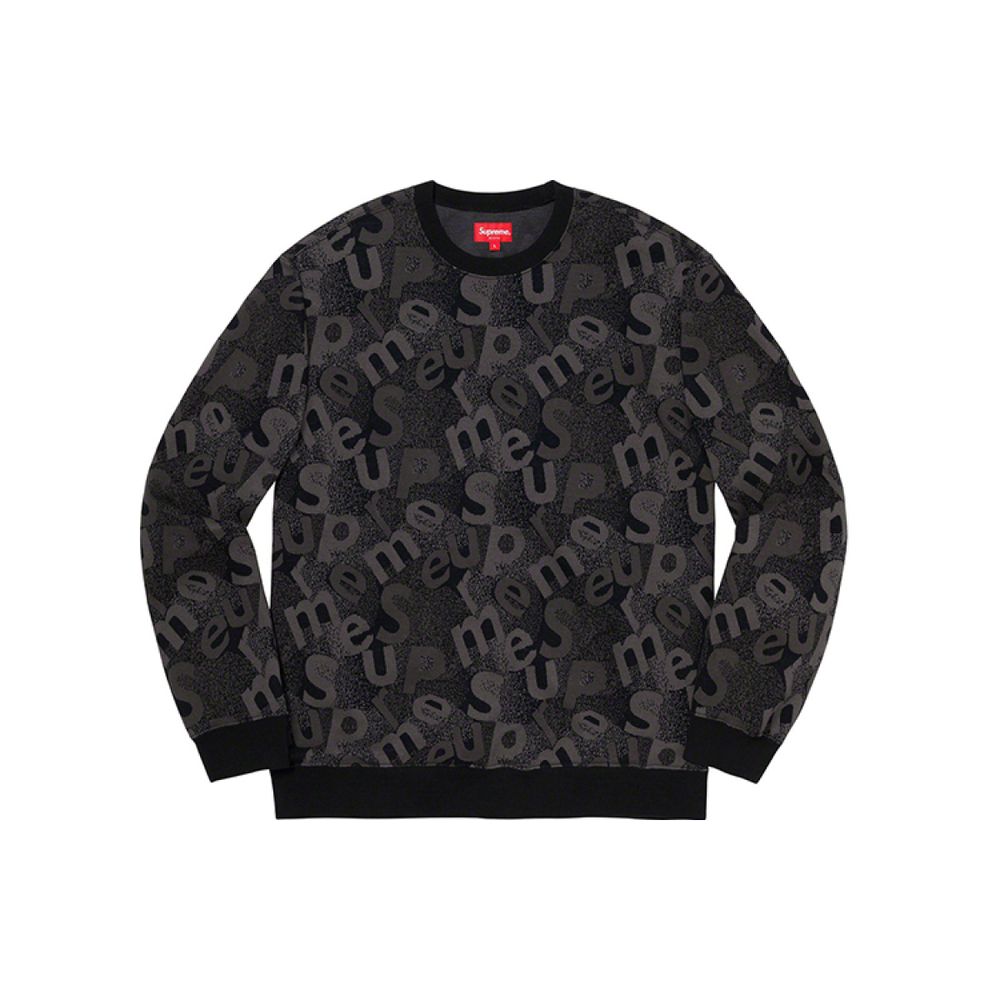 Supreme FW19 Week 14 Scatter Text Crewneck Logo