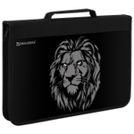 Папка на молнии BRAUBERG А4 с ручкой с органайзером 1 отделение "Savage lion" (2 штуки в упаковке)