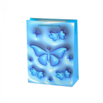 Пакет подарочный бумажный Alingar, (М) 18х24х8,5 см, вертикальный, "Бабочки", мат. ламинация, эфффект 3D, ассорти