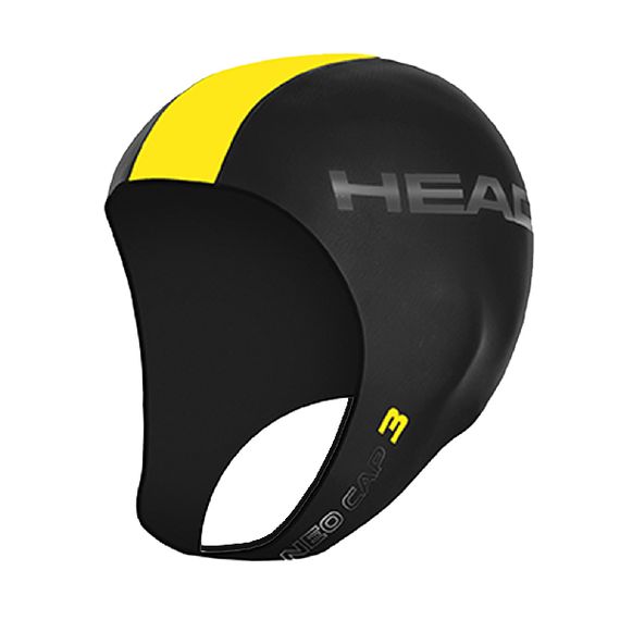Шлем утепляющий для триатлона Head Neo 3 мм черно-желтый