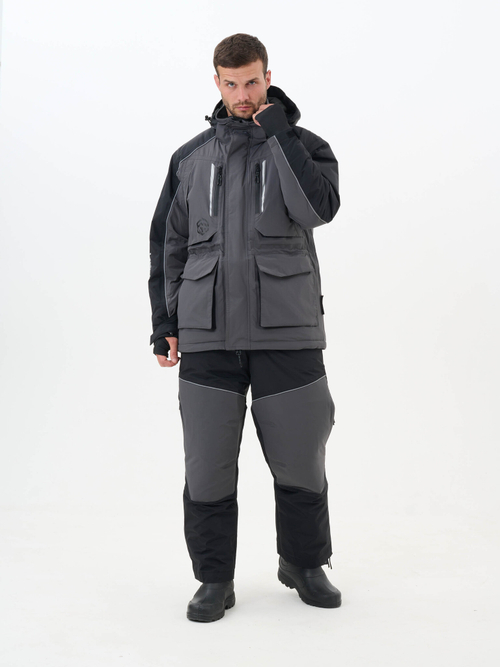 Костюм "СОЛИД ПРО" -45 (Таслан, Серо-Черный)