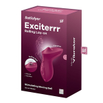 Бордовый стимулятор 12,5см для точки G с движущимся шариком Satisfyer Exciterrr Rolling Lay-on Stimulators Berry