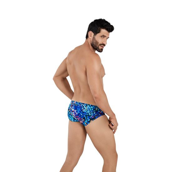 Мужские плавки темно-синие с принтом Clever Moda OCEAN SWIMSUIT 106108