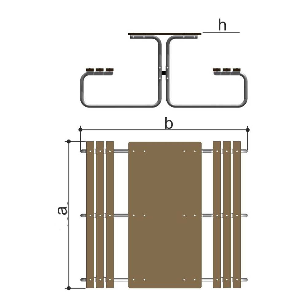 Стол со скамьями Romana 302.06.00