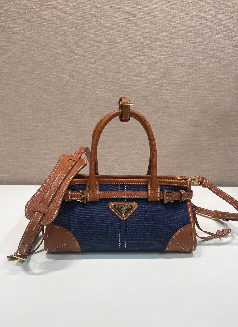 Prada Bonnie Leather Mini Handbag 23 cm