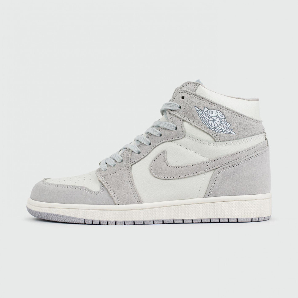кроссовки Air Jordan 1 Mid White / Grey