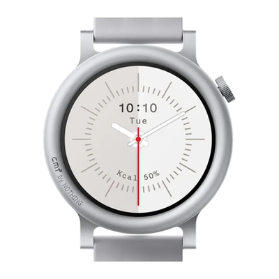 Умные часы CMF Watch 3 Pro by Nothing, изогнутый безель, светло-серый силиконовый ремешок