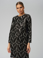 Платье в паетках с бантом и открытой спиной