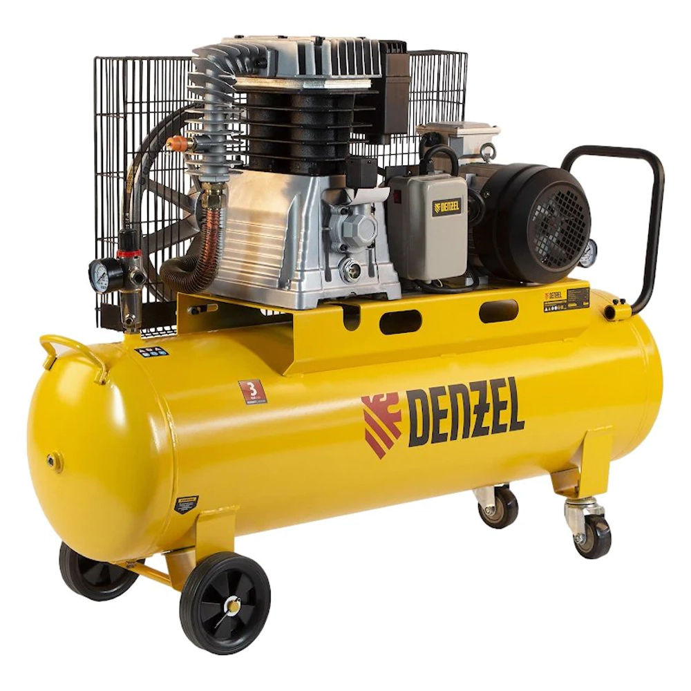 DENZEL BCI4000-T/100 компрессор воздушный 4.0 квт, ременный привод, 100 литров, 690 л/мин 58123